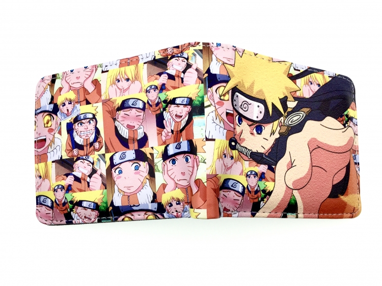 Naruto two fold  Short wallet 11X9.5CM 60G Style 27