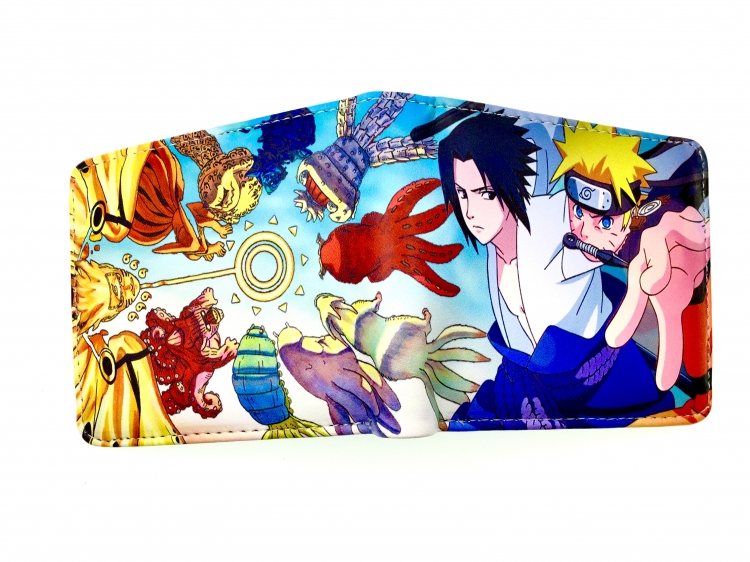 Naruto two fold  Short wallet 11X9.5CM 60G Style 14