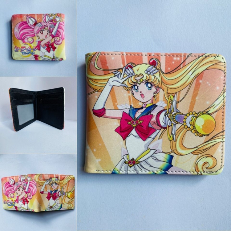 sailormoon Full color  two fold short wallet purse 11X9.5CM 510  510