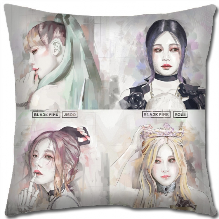 BLACK PINK Star group square full-color pillow cushion 45X45CM NO FILLING BP476A