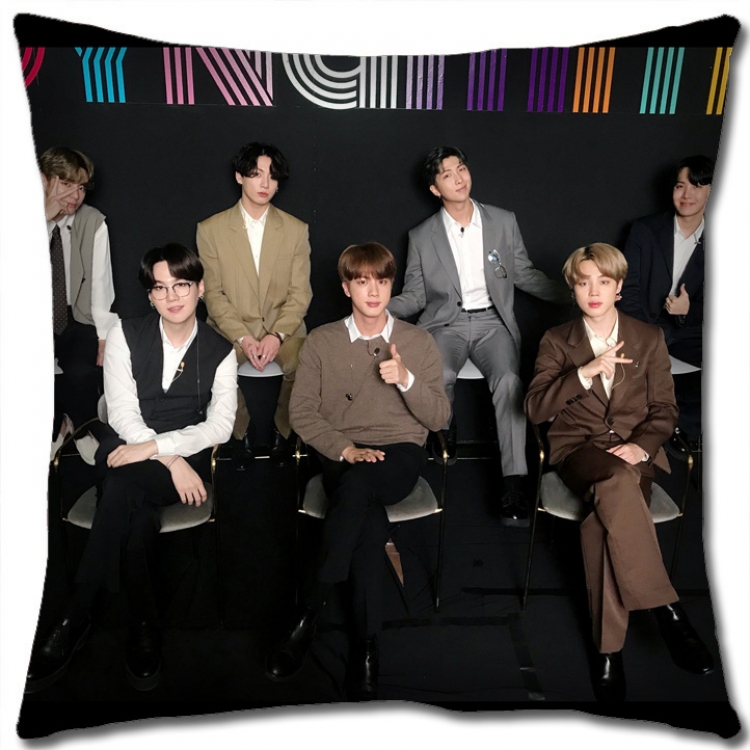 BTS Star group square full-color pillow cushion 45X45CM NO FILLING BS1152