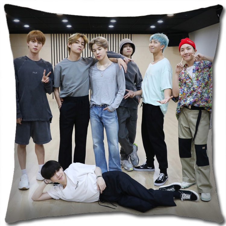 BTS Star group square full-color pillow cushion 45X45CM NO FILLING BS1099