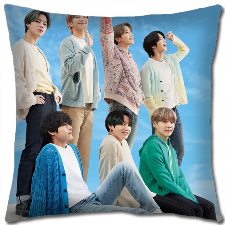 BTS Star group square full-color pillow cushion 45X45CM NO FILLING BS1153