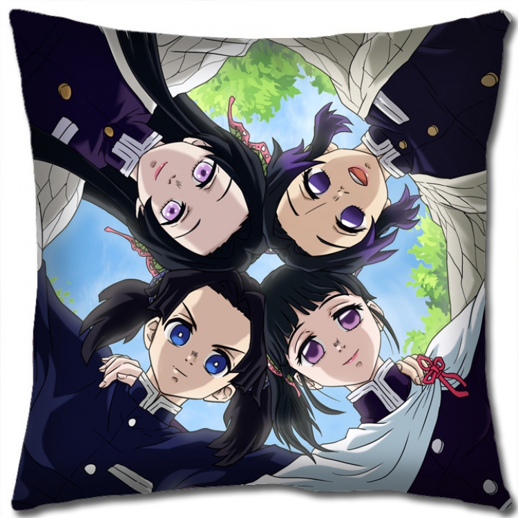 Demon Slayer Kimets Anime square full-color pillow cushion 45X45CM NO FILLING G4332