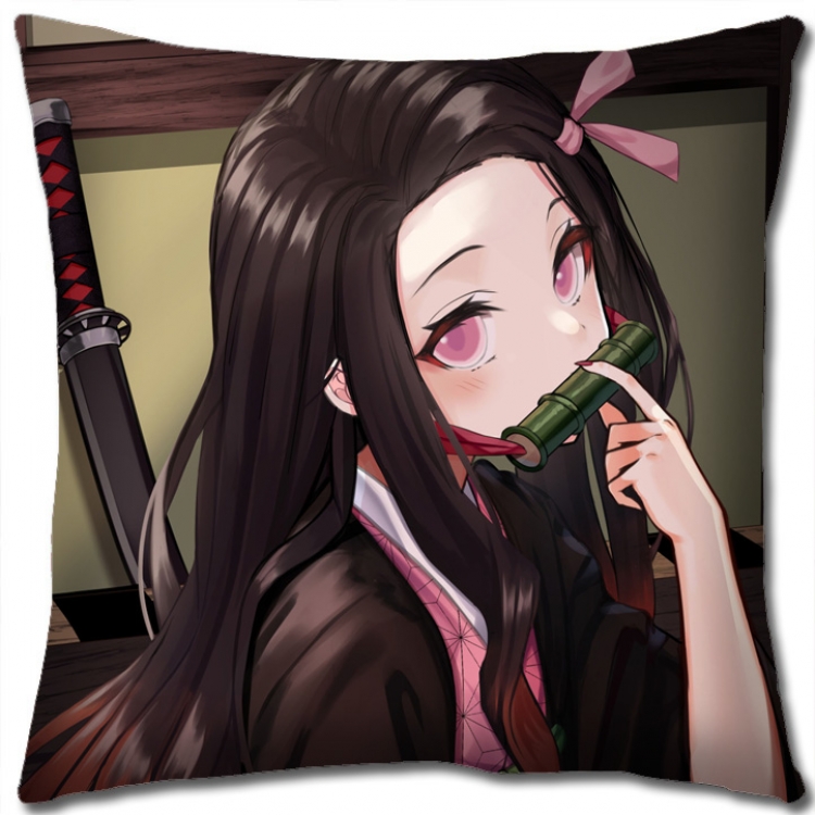 Demon Slayer Kimets Anime square full-color pillow cushion 45X45CM NO FILLING G4362