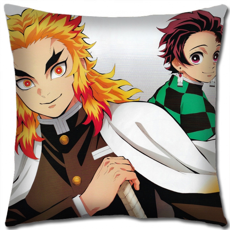 Demon Slayer Kimets Anime square full-color pillow cushion 45X45CM NO FILLING G4324