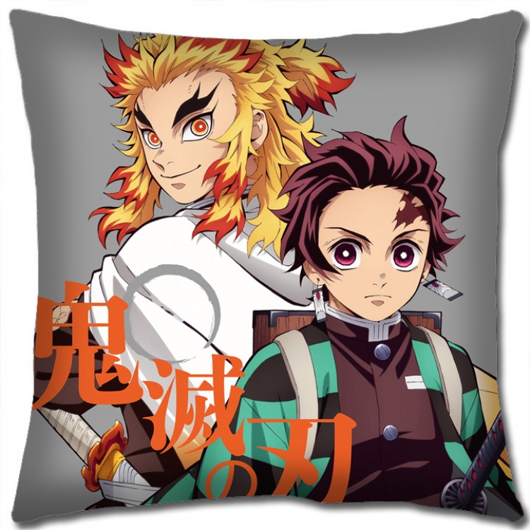 Demon Slayer Kimets Anime square full-color pillow cushion 45X45CM NO FILLING G4336