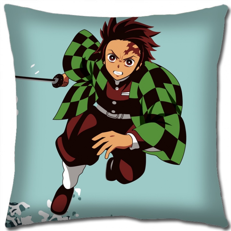 Demon Slayer Kimets Anime square full-color pillow cushion 45X45CM NO FILLING G4357