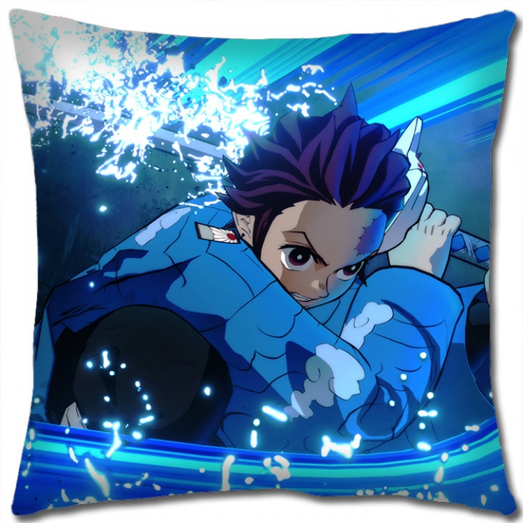 Demon Slayer Kimets Anime square full-color pillow cushion 45X45CM NO FILLING G4355