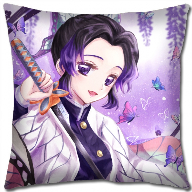 Demon Slayer Kimets Anime square full-color pillow cushion 45X45CM NO FILLING G4363