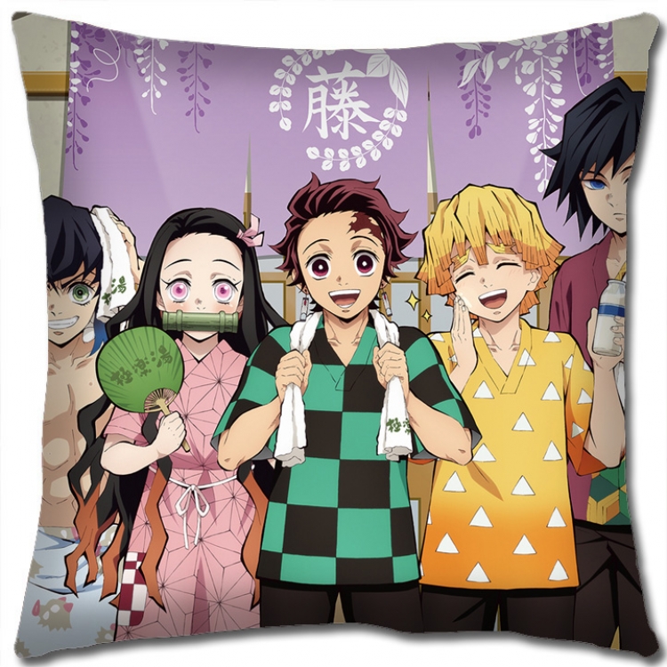 Demon Slayer Kimets Anime square full-color pillow cushion 45X45CM NO FILLING G4298