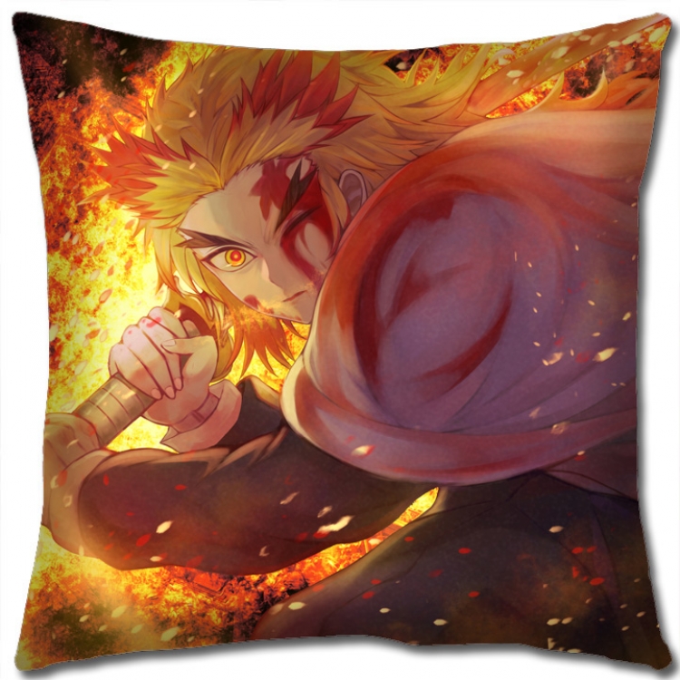 Demon Slayer Kimets Anime square full-color pillow cushion 45X45CM NO FILLING G4373