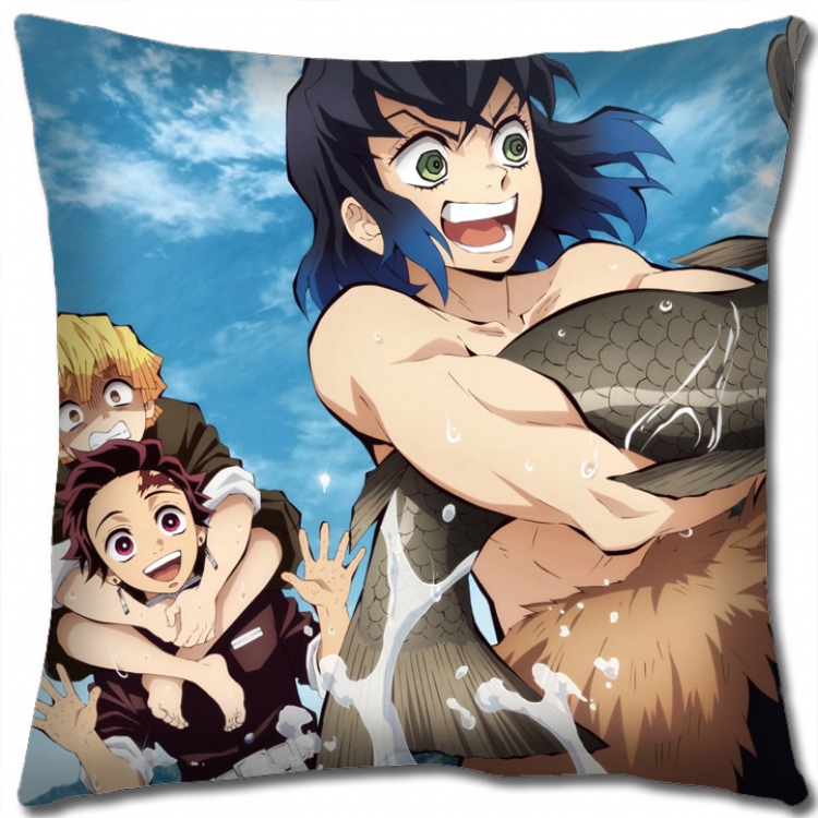 Demon Slayer Kimets Anime square full-color pillow cushion 45X45CM NO FILLING G4302