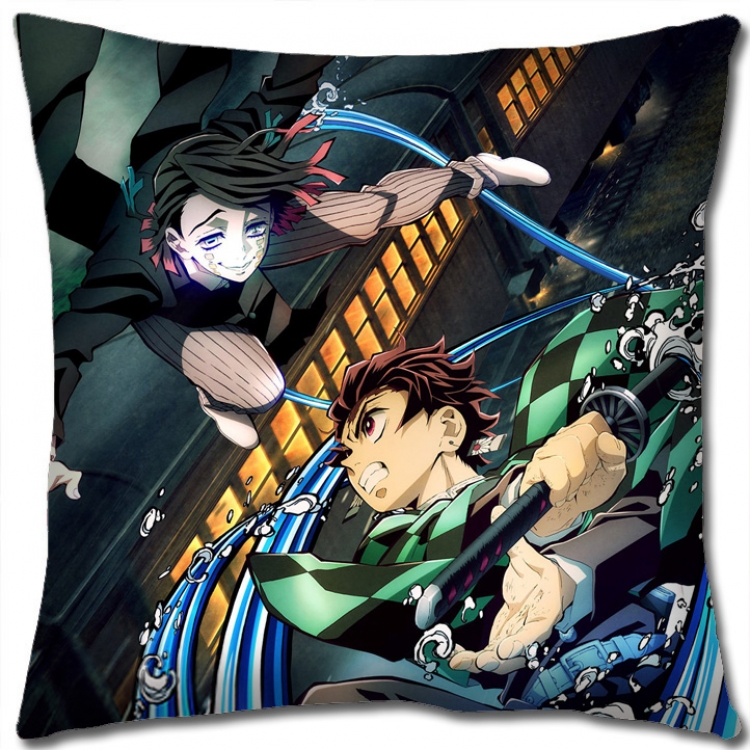 Demon Slayer Kimets Anime square full-color pillow cushion 45X45CM NO FILLING G4339