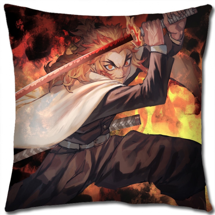 Demon Slayer Kimets Anime square full-color pillow cushion 45X45CM NO FILLING G4375