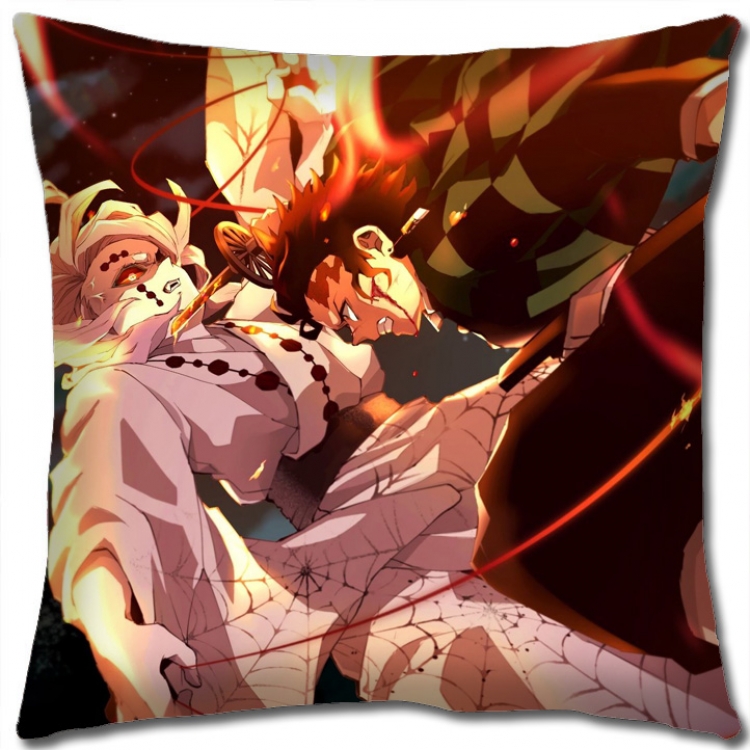 Demon Slayer Kimets Anime square full-color pillow cushion 45X45CM NO FILLING G4358