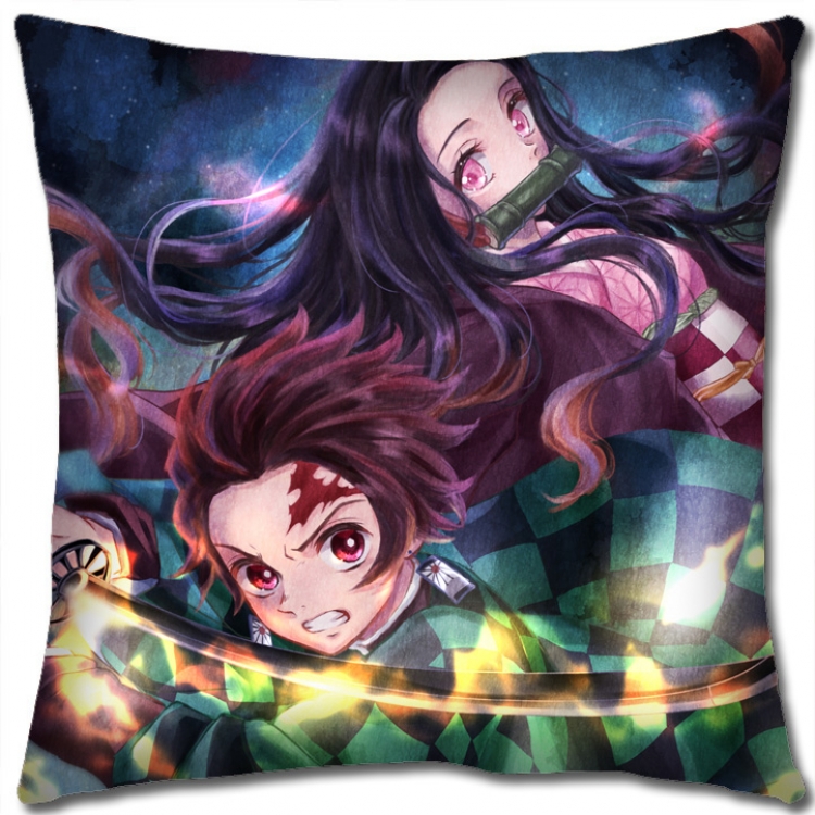 Demon Slayer Kimets Anime square full-color pillow cushion 45X45CM NO FILLING G4316