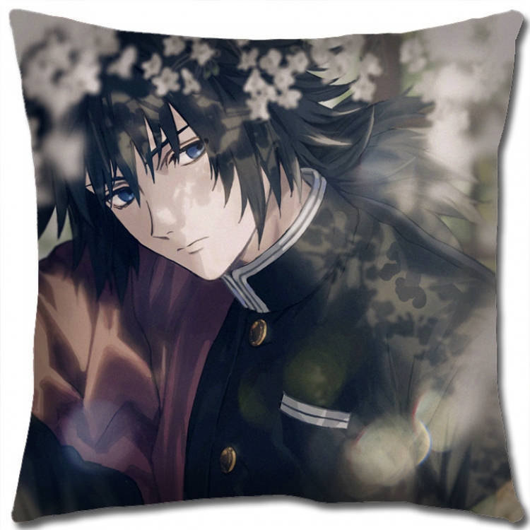 Demon Slayer Kimets Anime square full-color pillow cushion 45X45CM NO FILLING G4380