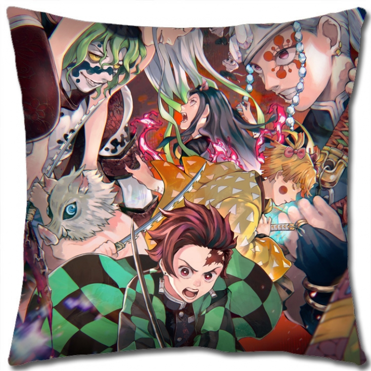 Demon Slayer Kimets Anime square full-color pillow cushion 45X45CM NO FILLING G4331