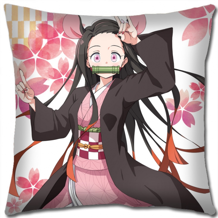 Demon Slayer Kimets Anime square full-color pillow cushion 45X45CM NO FILLING G4361