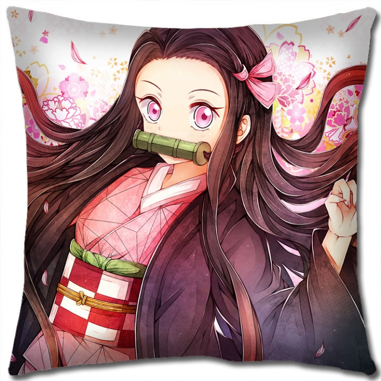 Demon Slayer Kimets Anime square full-color pillow cushion 45X45CM NO FILLING G4321