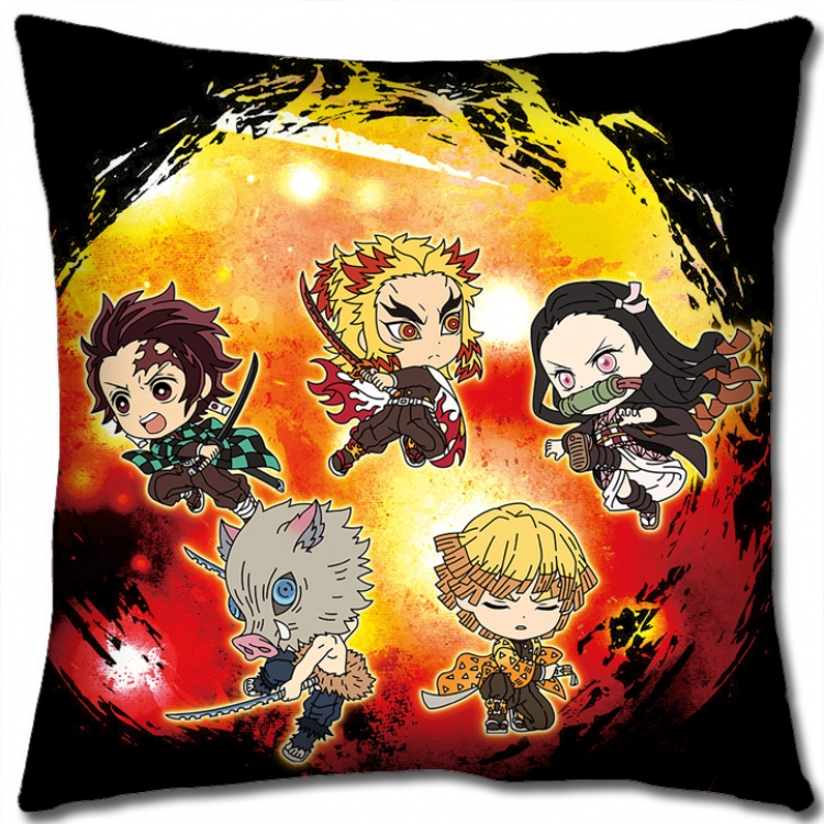 Demon Slayer Kimets Anime square full-color pillow cushion 45X45CM NO FILLING G4353