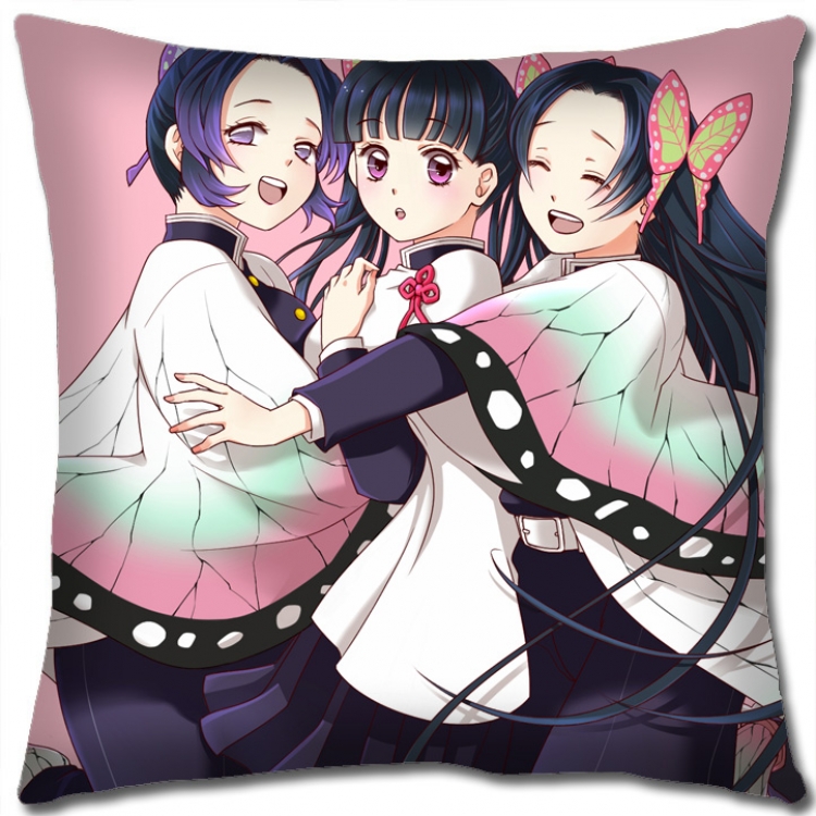 Demon Slayer Kimets Anime square full-color pillow cushion 45X45CM NO FILLING G4311