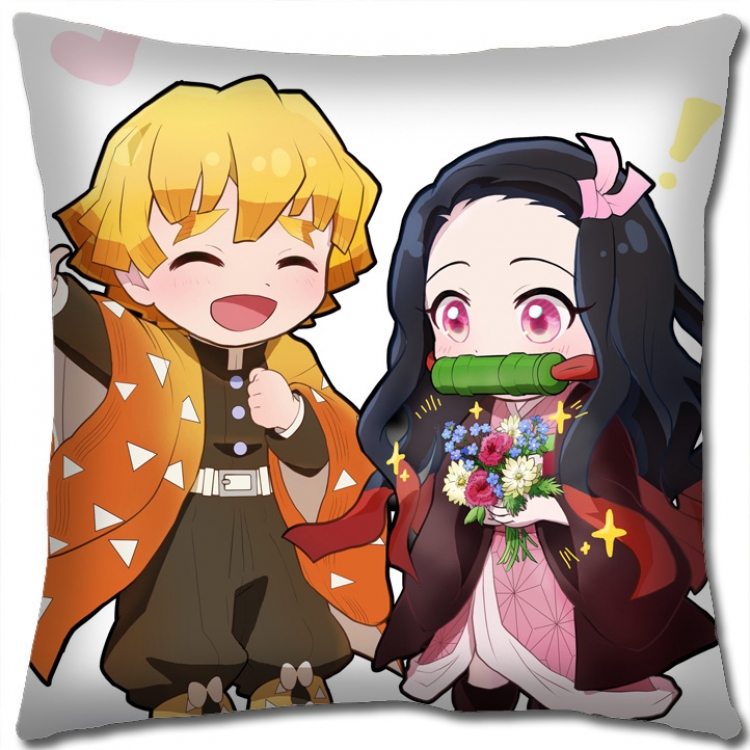 Demon Slayer Kimets Anime square full-color pillow cushion 45X45CM NO FILLING G4321