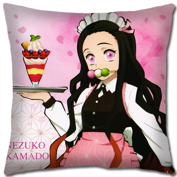 Demon Slayer Kimets Anime square full-color pillow cushion 45X45CM NO FILLING G4347