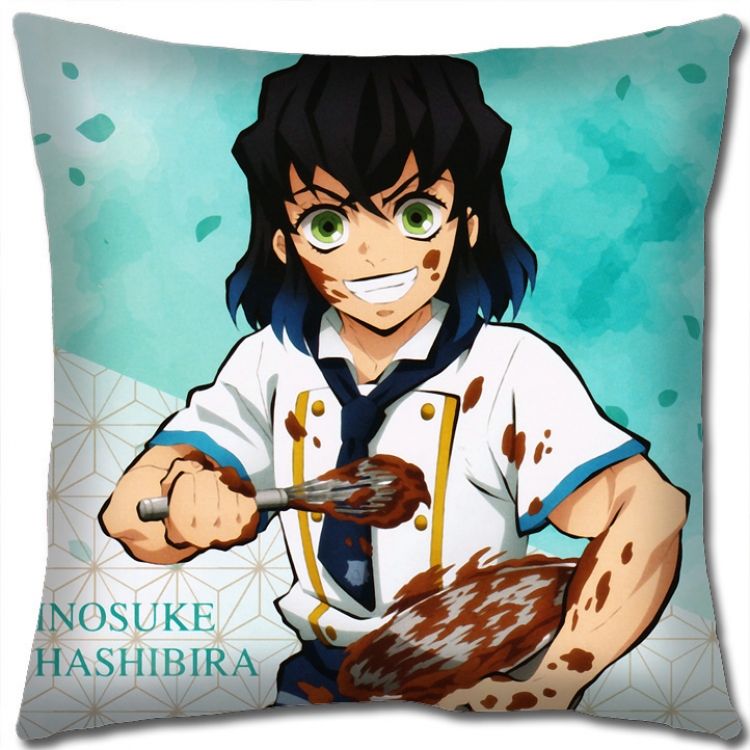 Demon Slayer Kimets Anime square full-color pillow cushion 45X45CM NO FILLING G4345