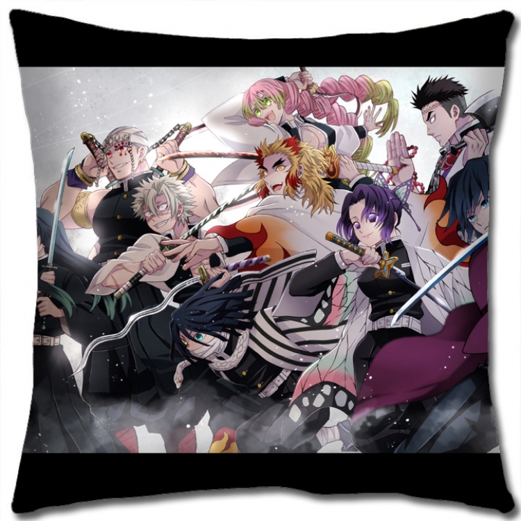 Demon Slayer Kimets Anime square full-color pillow cushion 45X45CM NO FILLING G4385