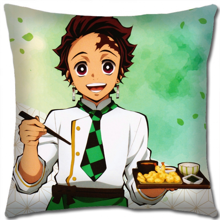 Demon Slayer Kimets Anime square full-color pillow cushion 45X45CM NO FILLING G4342