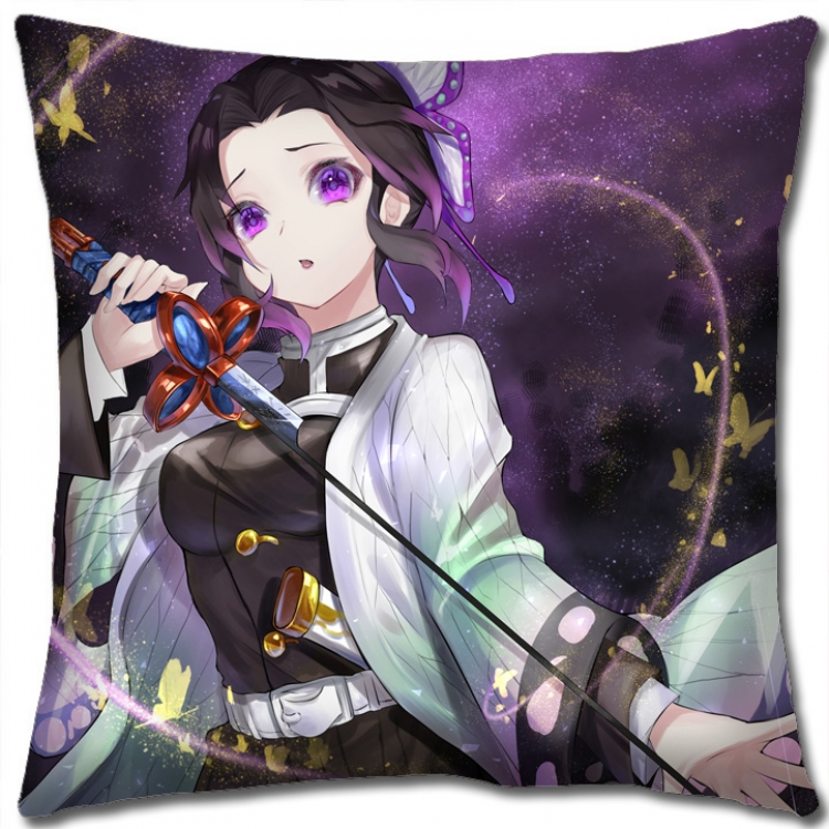 Demon Slayer Kimets Anime square full-color pillow cushion 45X45CM NO FILLING G4365