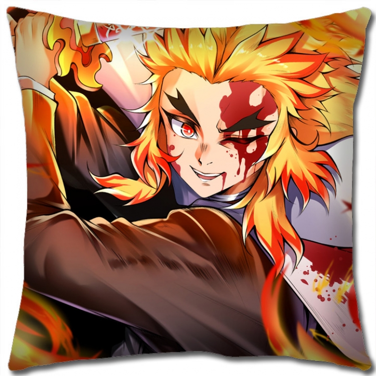 Demon Slayer Kimets Anime square full-color pillow cushion 45X45CM NO FILLING G4376