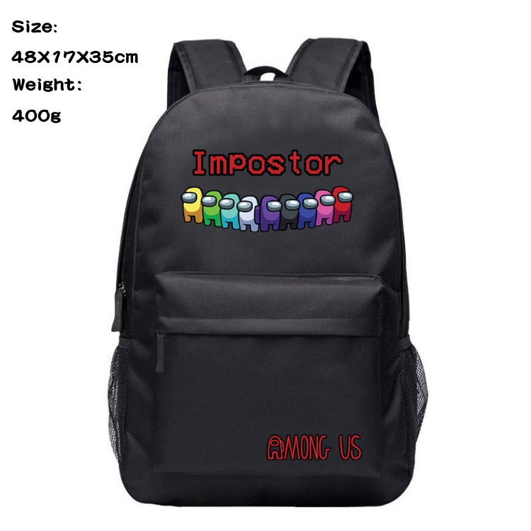 Among Us Anime Canvas Backpack Waterproof School Bag 48X17X35CM 400G Style 4