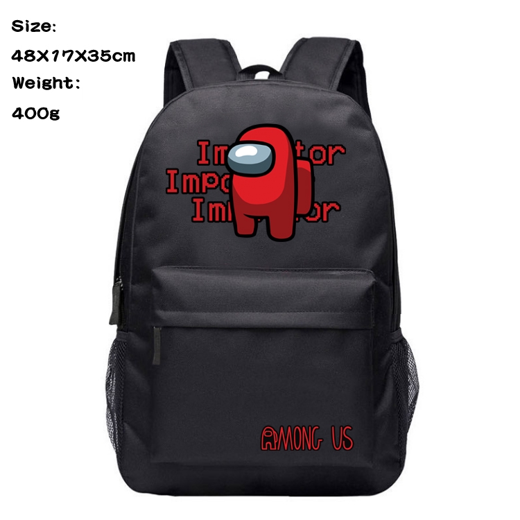 Among Us Anime Canvas Backpack Waterproof School Bag 48X17X35CM 400G Style 7