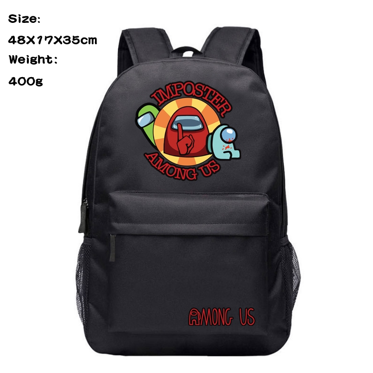 Among Us Anime Canvas Backpack Waterproof School Bag 48X17X35CM 400G Style 1