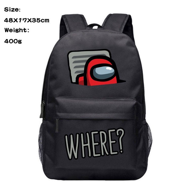 Among Us Anime Canvas Backpack Waterproof School Bag 48X17X35CM 400G Style 2