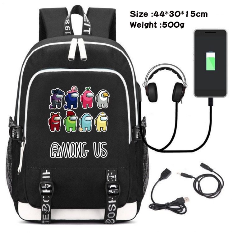 Among Us Game Canvas Backpack Waterproof School Bag 44X30X15CM 500G Style 10