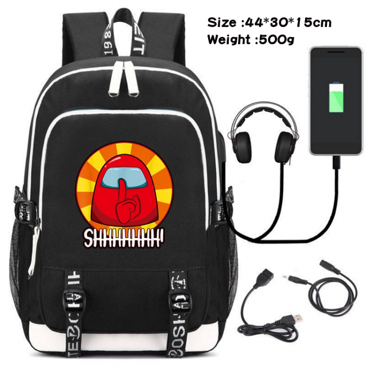 Among Us Game Canvas Backpack Waterproof School Bag 44X30X15CM 500G Style 5