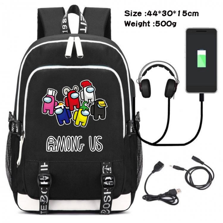 Among Us Game Canvas Backpack Waterproof School Bag 44X30X15CM 500G Style 11