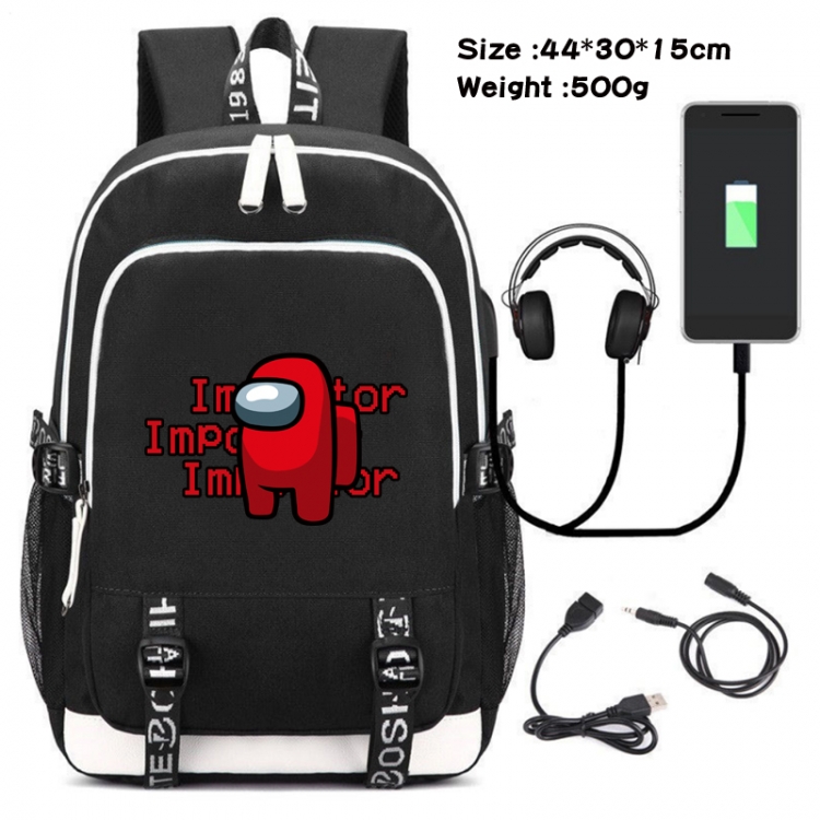Among Us Game Canvas Backpack Waterproof School Bag 44X30X15CM 500G Style 7
