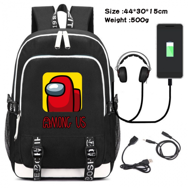 Among Us Game Canvas Backpack Waterproof School Bag 44X30X15CM 500G Style 8
