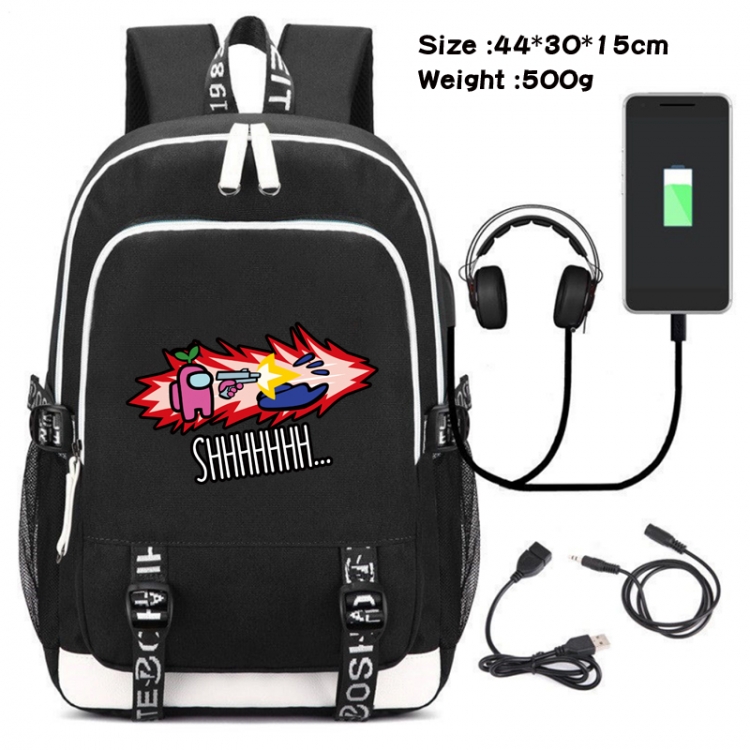 Among Us Game Canvas Backpack Waterproof School Bag 44X30X15CM 500G Style 6