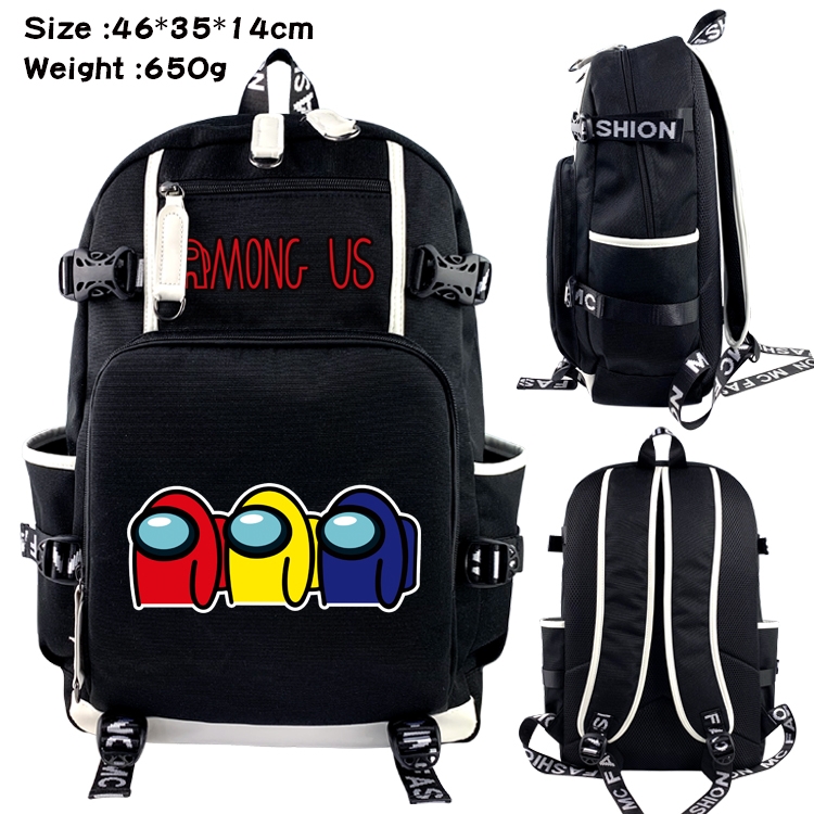 Among us Data USB Backpack Cartoon Print Student Backpack 46X35X14CM 650G Style 2-3