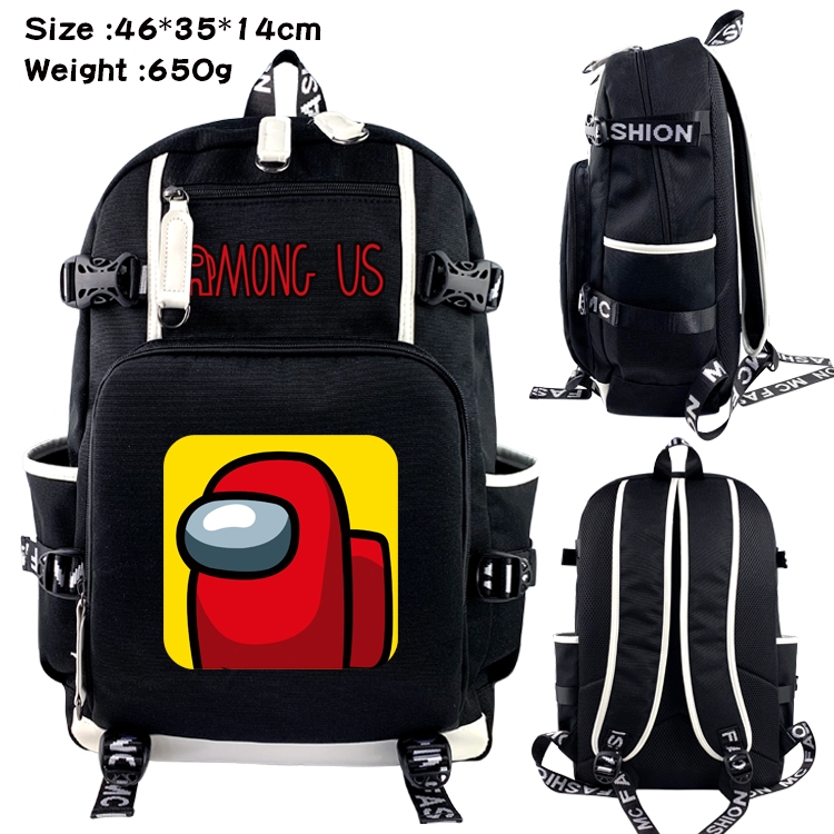 Among us Data USB Backpack Cartoon Print Student Backpack 46X35X14CM 650G Style 2-8