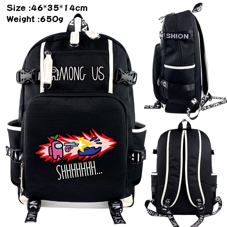 Among us Data USB Backpack Cartoon Print Student Backpack 46X35X14CM 650G Style 2-6