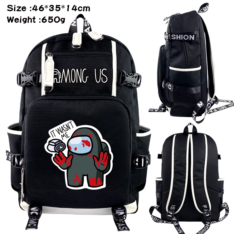 Among us Data USB Backpack Cartoon Print Student Backpack 46X35X14CM 650G Style 2-9