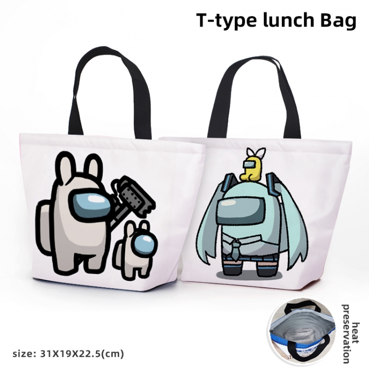 AmongUS Anime Waterproof lunch bag can be customized by single style 1