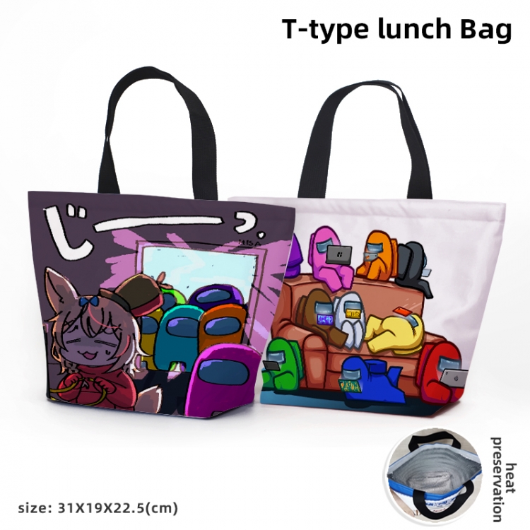 AmongUS Anime Waterproof lunch bag can be customized by single style 4